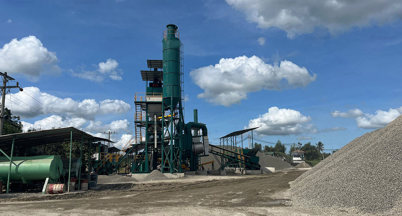 stationary type asphalt mixing plant